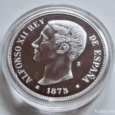 Monedas FNMT: 1875 ESPAÑA 5 PESETAS - ACUÑADA EN PLATA DE LEY 925 - 44.GRAMOS - 45.MM DIAMETRO. Lote 366793861