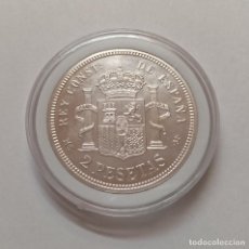 Monedas FNMT: 2 PESETAS PLATA 1882 REPLICA FABRICA NACIONAL MONEDA Y TIMBRE. Lote 311238208