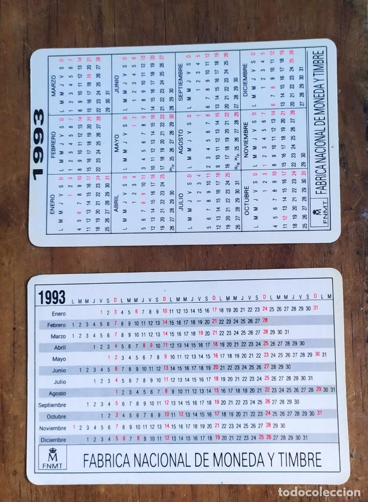 Monedas FNMT: ## 2 Calendarios FNMT - 1993 reversos version horizontal y vertical ## - Foto 2