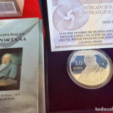 Monedas FNMT: MONEDA PLATA 10 EUROS 2013 PROOF ESPAÑA PINTORES ESPAÑOLES VICENTE LOPEZ EL SUEÑO DE JOSE FNMT. Lote 340323968