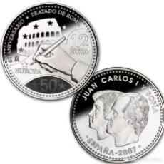 Monedas FNMT: ESPAÑA 12 EUROS 2007 *50 ANIVERSARIO TRATADO DE ROMA*. PLATA 925- CÁPSULA. Lote 363803010