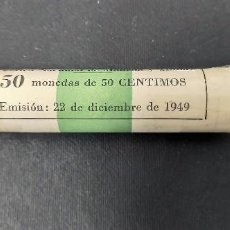 Monedas FNMT: ESPAÑA; CARTUCHO CON 50 MONEDAS DE 50 CÉNTIMOS DEL AÑO 1949*62 SC/UN CON BRILLO ORIGINAL. Lote 353946648