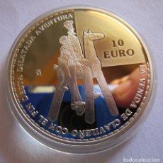 Monedas FNMT: EL QUIJOTE . 10 EURO DE PLATA DEL 2005 . LA VENIDA DE CLAVILEÑO . TOTALMENTE NUEVA. Lote 363108310