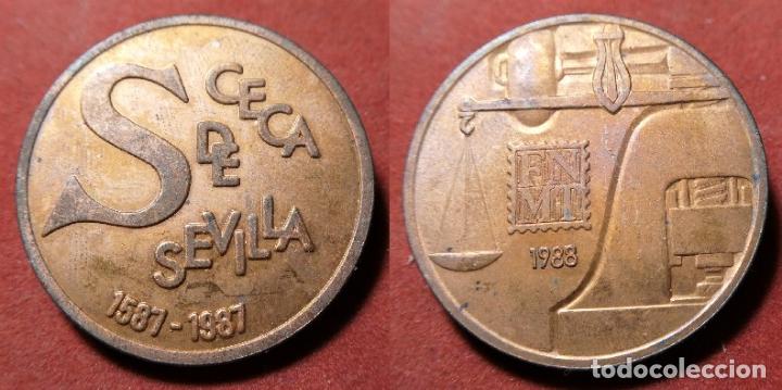 Monedas FNMT: MEDALLA CECA DE SEVILLA 1587 1987 - Foto 1
