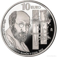 Monedas FNMT: ESPAÑA FNMT 10 EURO PLATA PROOF SANTIAGO RAMON Y CAJAL 2022. Lote 374906644
