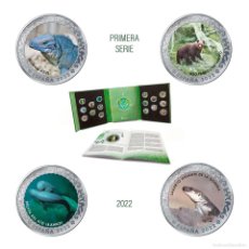 Monedas FNMT: ESTUCHE PARA LA PRIMERA ENTREGA DE ANIMALES EN PELIGROS DE EXTINCION. OFICIAL FNMT. Lote 376532839