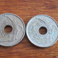 Monedas FNMT: 2 MONEDAS ESPAÑA POR 25 PESETAS 1991 BARCELONA 92. Lote 400861109