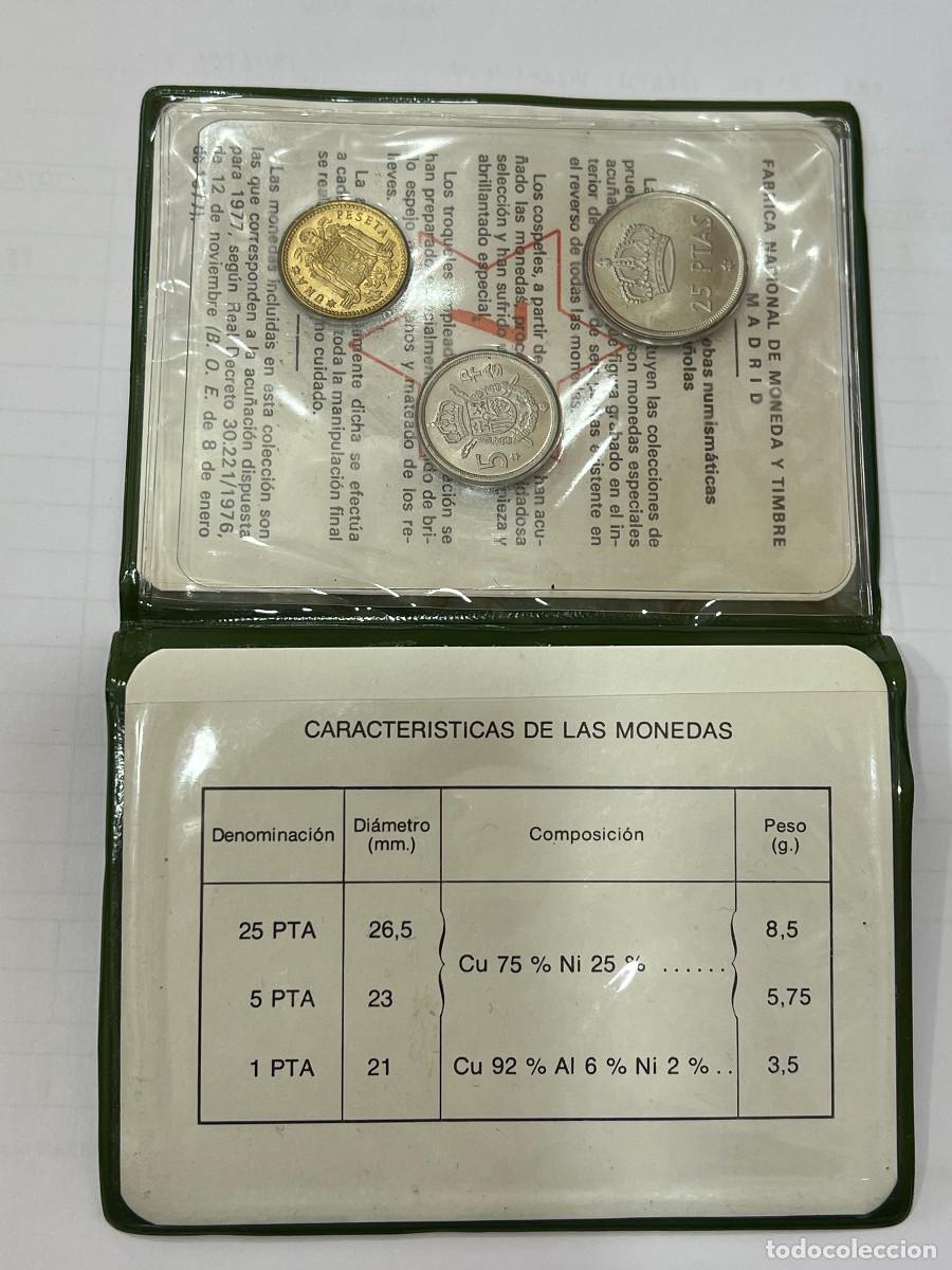 Monedas FNMT: PRUEBAS NUMISM&Aacute;TICAS : Cartera FNMT A&ntilde;o 1977 Sin Circular - Foto 1