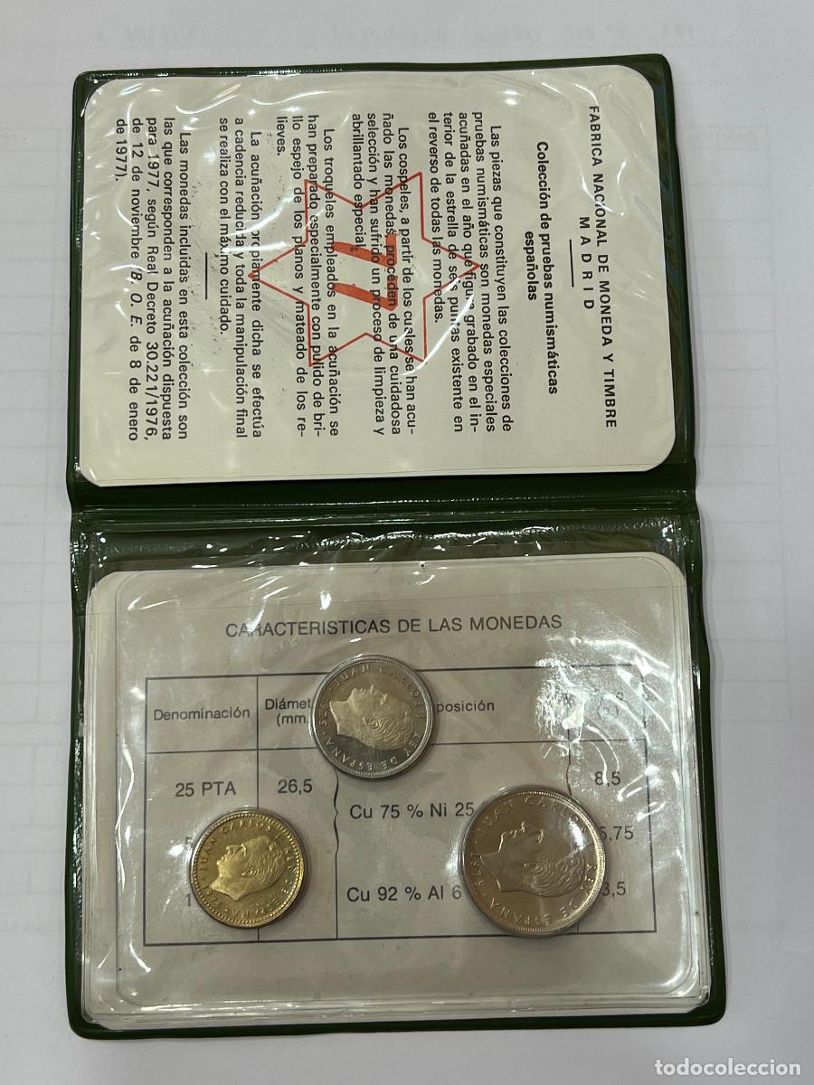 Monedas FNMT: PRUEBAS NUMISM&Aacute;TICAS : Cartera FNMT A&ntilde;o 1977 Sin Circular - Foto 2