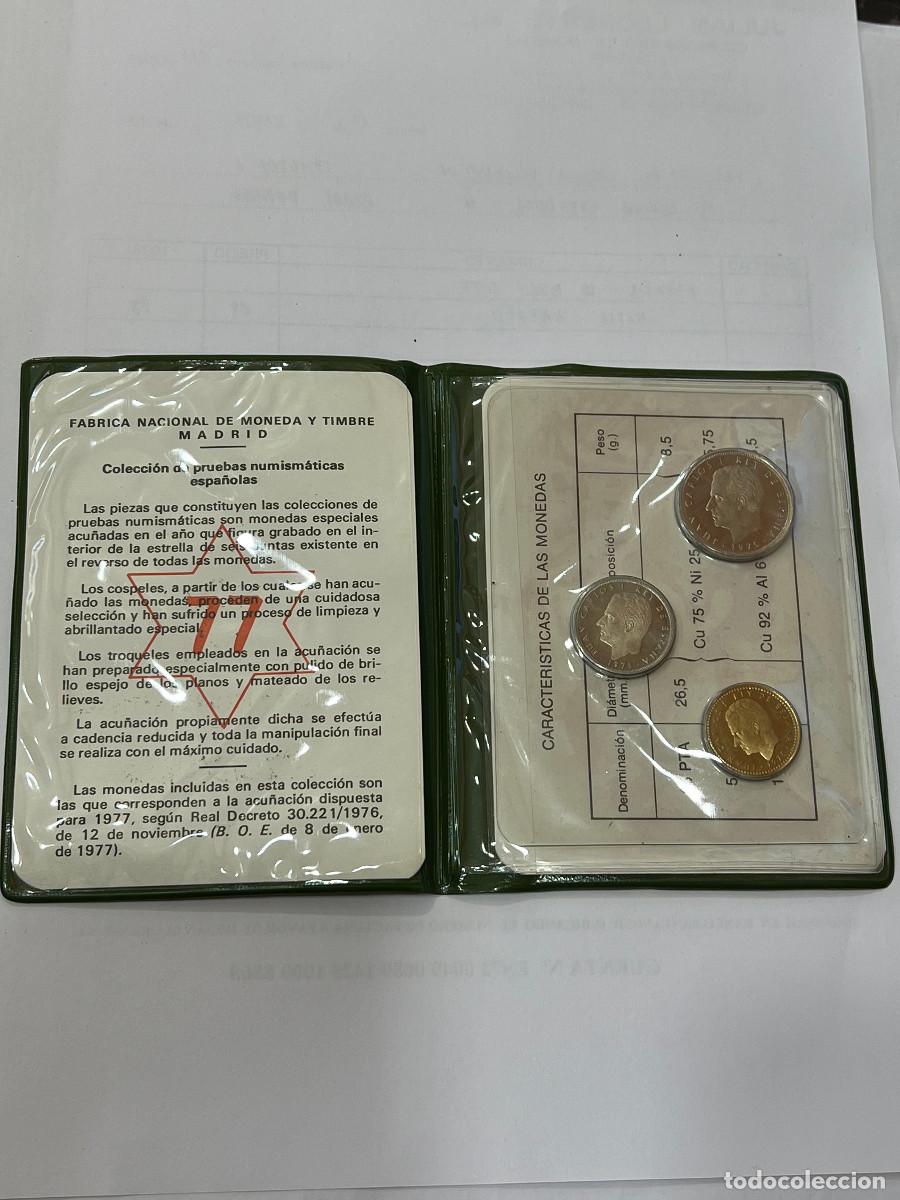 Monedas FNMT: PRUEBAS NUMISM&Aacute;TICAS : Cartera FNMT A&ntilde;o 1977 Sin Circular - Foto 3