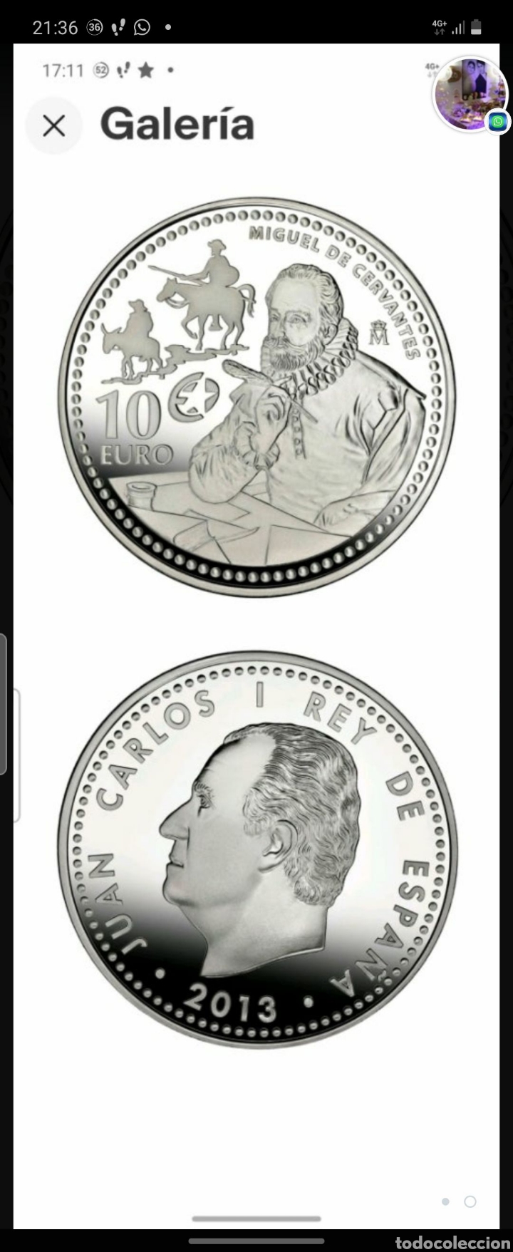 Monedas FNMT: Espa&ntilde;a 10 euros 2013 Cervantes - Foto 2