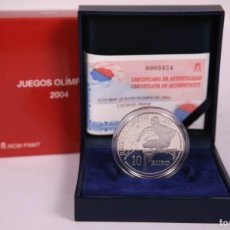 Monedas FNMT: ESTUCHE COMPLETO 10 EUROS FNMT 2004 JUEGOS OLÍMPICOS ATENAS GRECIA ATLETA - PLATA