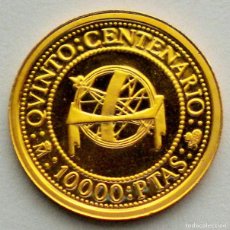 Monete FNMT: 10000 PESETAS - QUINTO CENTENARIO - 1989 - 3,375 GRAMOS - ORO 0.999 - PROOF
