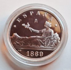 Monedas FNMT: 1869 ESPAÑA 2 PESETAS - ACUÑADA EN PLATA DE LEY 925 - 27.GRAMOS - 40.MM DIAMETRO