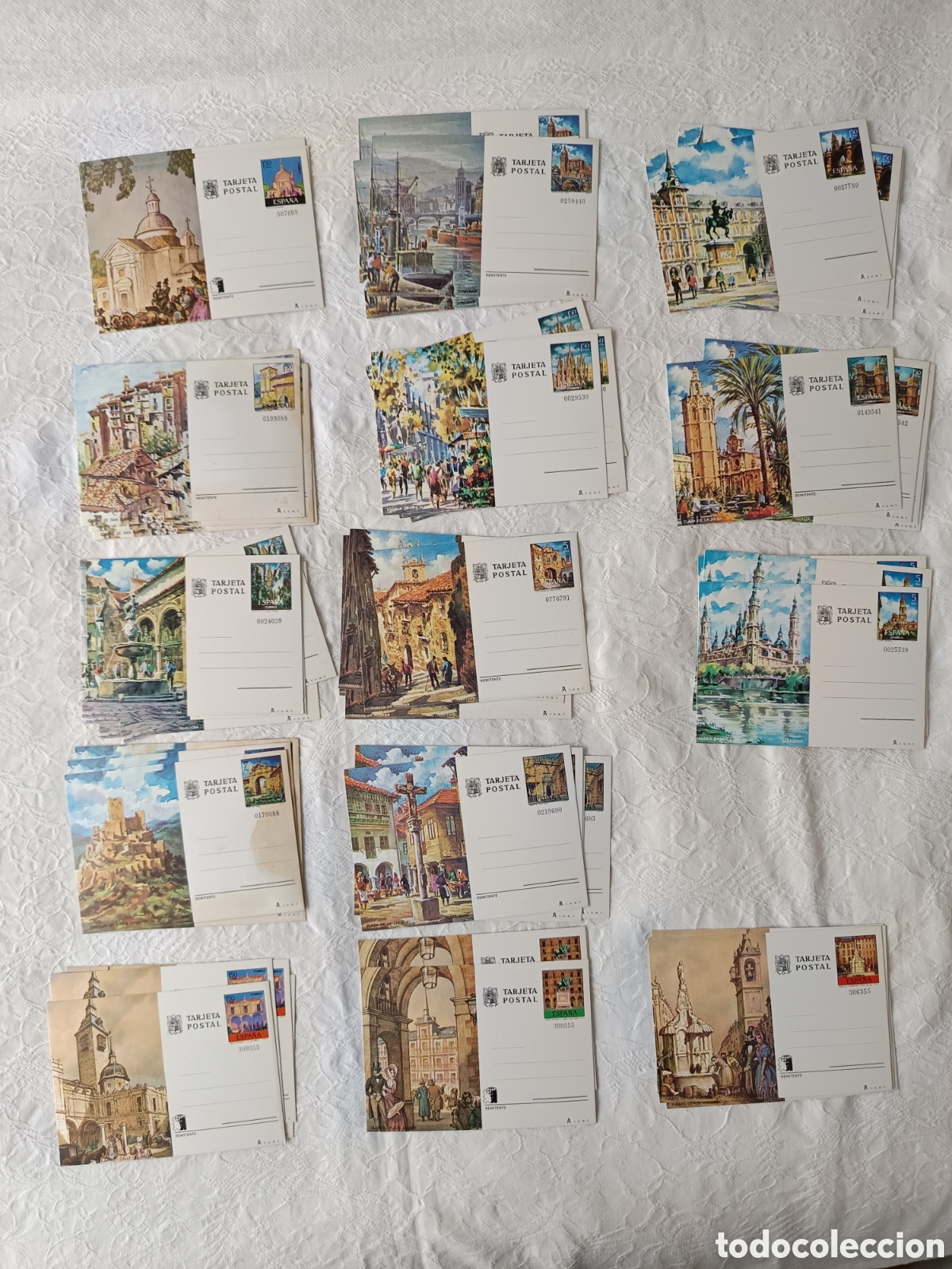 Monedas FNMT: Lote 56 tarjetas postales FNMT - Foto 1