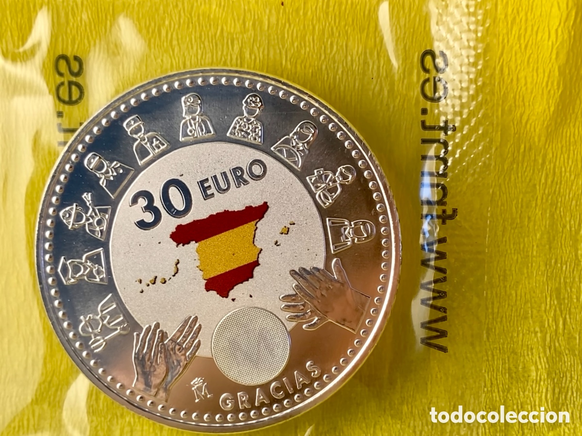 Monedas FNMT: Moneda plata H&eacute;roes Pandemia 2020 - Foto 1