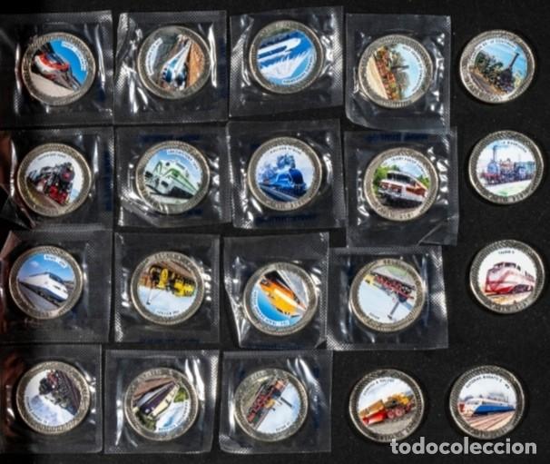 Monedas FNMT: Colecci&oacute;n completa 20 monedas Historia del Ferrocarril - Foto 1