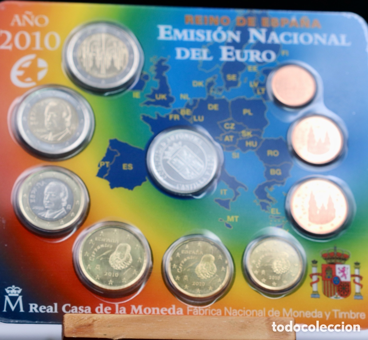 Monedas FNMT: ESPA&Ntilde;A. EUROSET 2010. CASTILLA Y LE&Oacute;N PLATA - Foto 1
