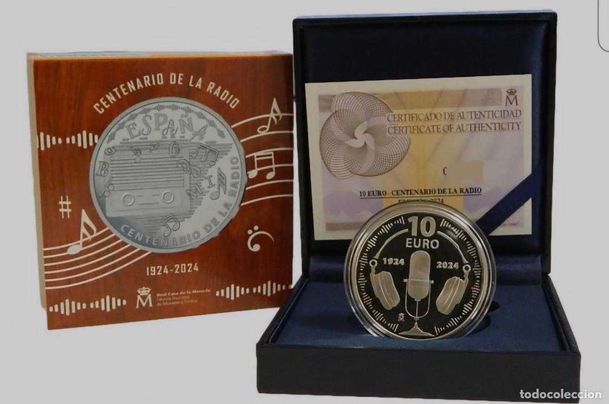 Monedas FNMT: **10&euro; 2024 centenario de la radio ERROR VARIANTE - Foto 1