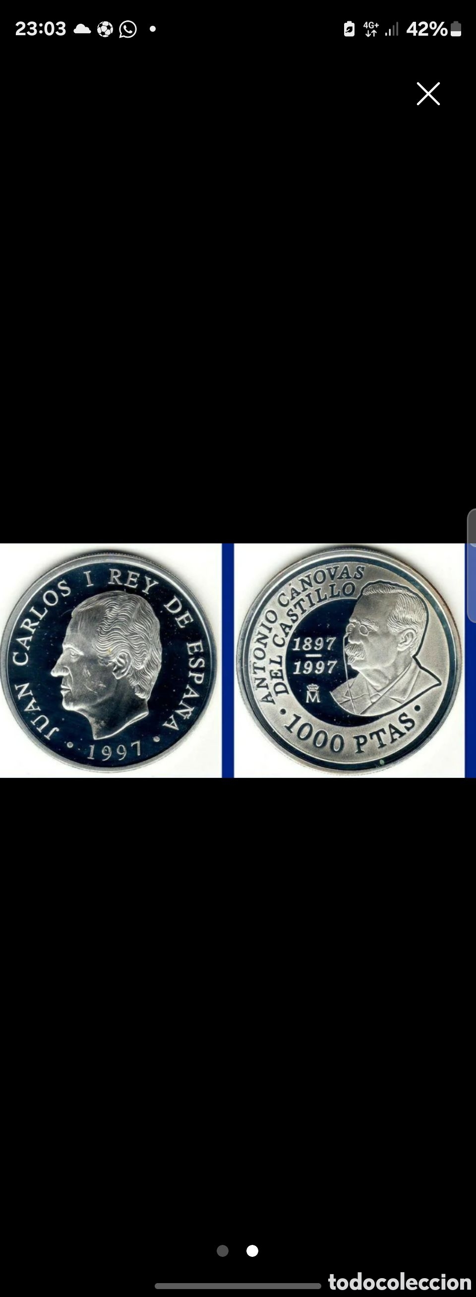 Monedas FNMT: Canovas 1000 pesetas 1997 - Foto 2