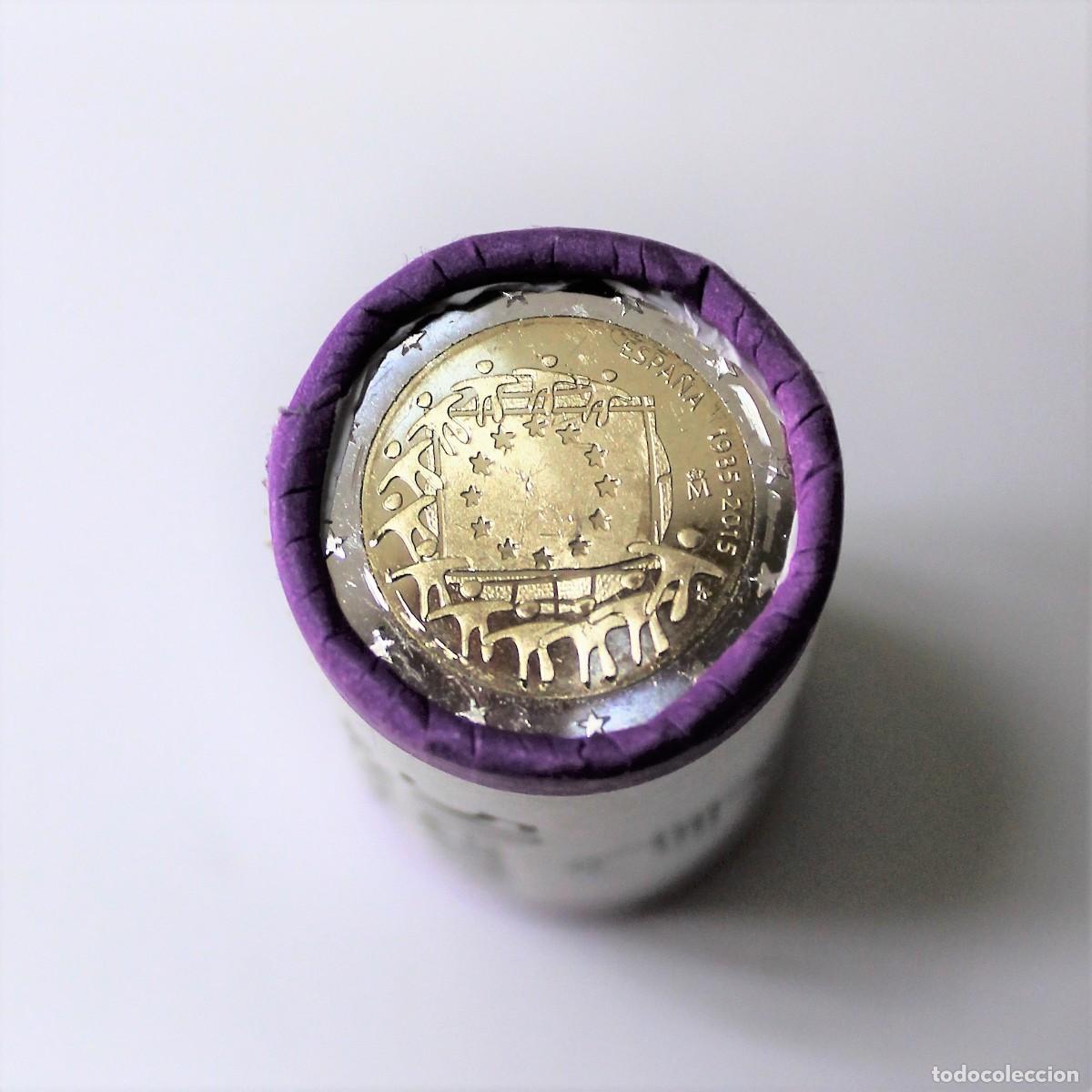 Monedas FNMT: (5 monedas) 2&euro; espa&ntilde;a 2015 bandera sc - Foto 1