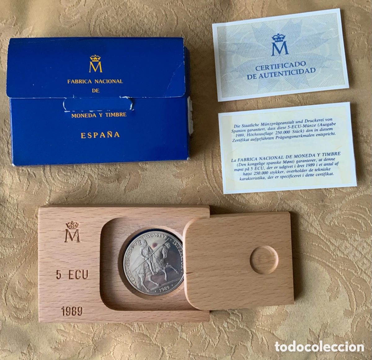 Monedas FNMT: MONEDA DE 5 ECU DE 1989 ESPA&Ntilde;A CASA DE LA MONEDA - Foto 2