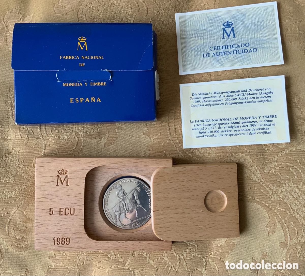 Monedas FNMT: MONEDA DE 5 ECU DE 1989 ESPA&Ntilde;A CASA DE LA MONEDA - Foto 7
