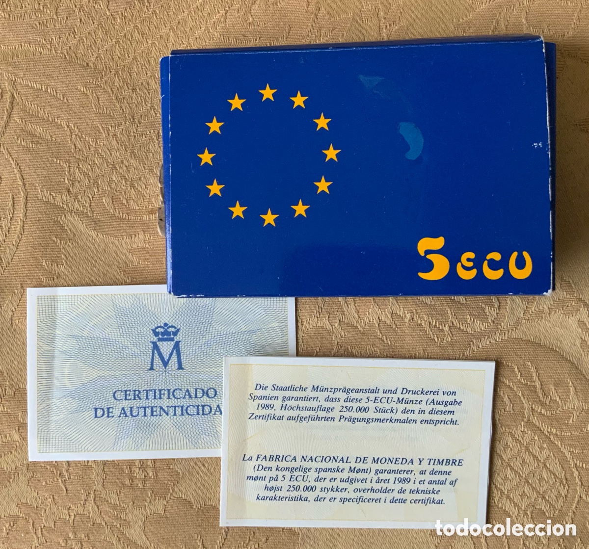 Monedas FNMT: MONEDA DE 5 ECU DE 1989 ESPA&Ntilde;A CASA DE LA MONEDA - Foto 9