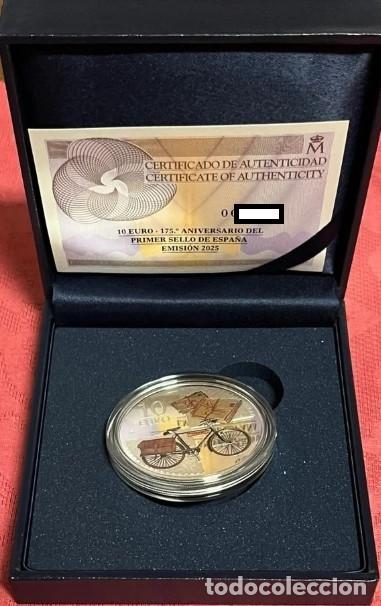 Monedas FNMT: 2025 - 10&euro; PROOF PRIMER SELLO POSTAL FNMT - Foto 2