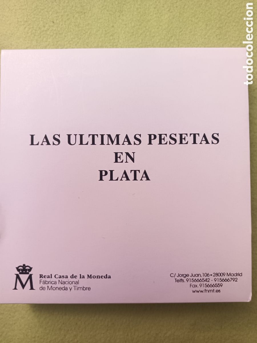 Monedas FNMT: 2001, PACK DE 5 ESTUCHES DE LAS &Uacute;LTIMAS PESETAS EN PLATA. - Foto 4