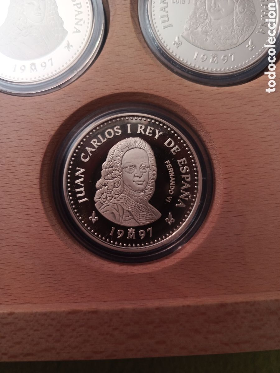 Monedas FNMT: 1997, 1&ordf; SERIE CASA DE BORBONES EN PLATA - Foto 9