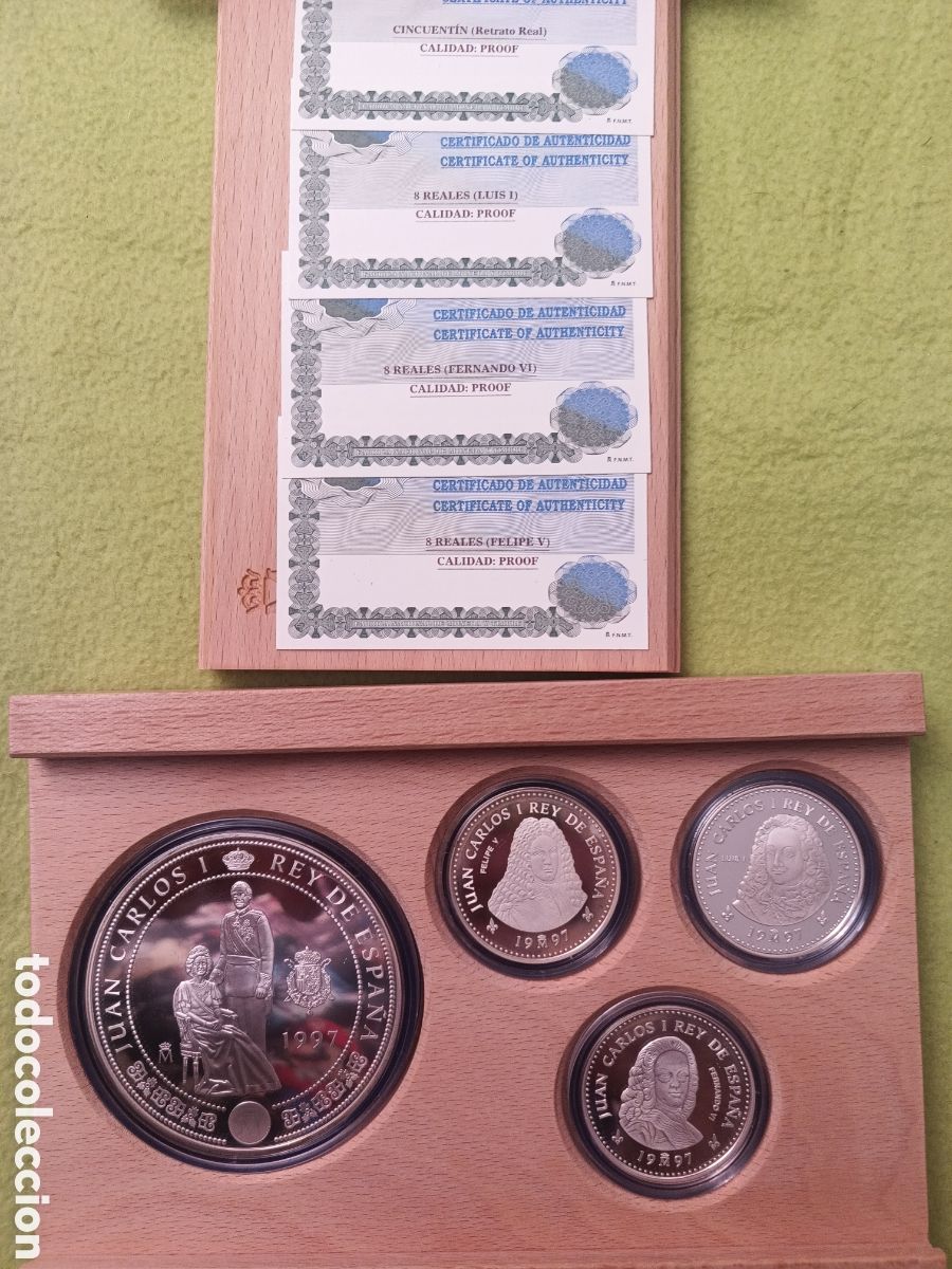 Monedas FNMT: 1997, 1&ordf; SERIE CASA DE BORBONES EN PLATA - Foto 4