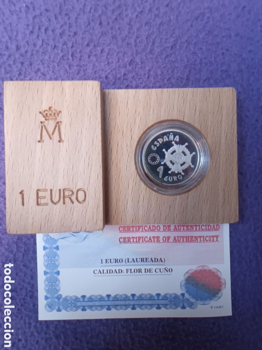 Monedas FNMT: Laureada 1&euro; en plata edici&oacute;n 1998 homenaje al Ej&eacute;rcito de Tierra