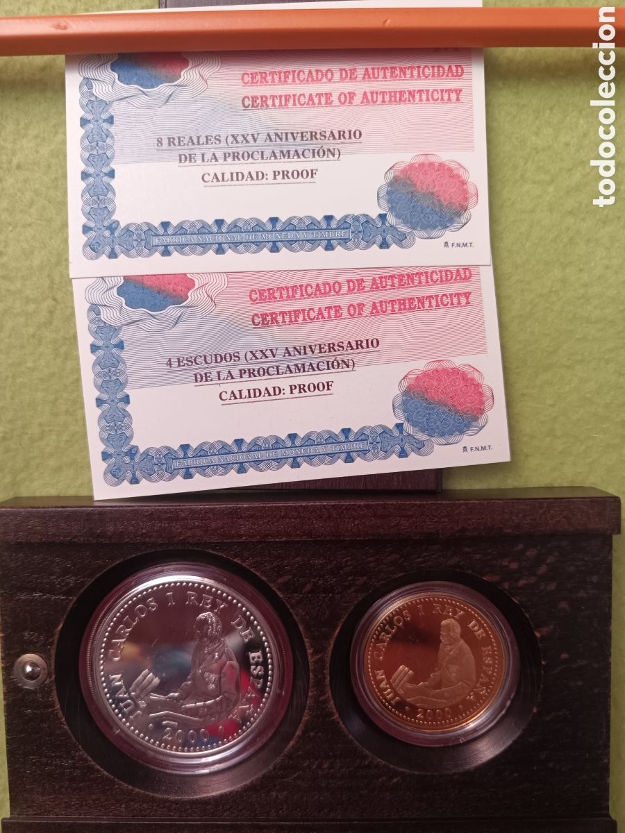 Monedas FNMT: 2000, XXV ANIVERSARIO DE LA PROCLAMACI&Oacute;N DE SU MAJESTAD EL REY DON JUAN CARLOS I