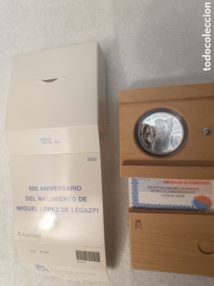 Monedas FNMT: 2003, LEGAZPI 500 ANIVERSARIO DEL NACIMIENTO 10&euro;