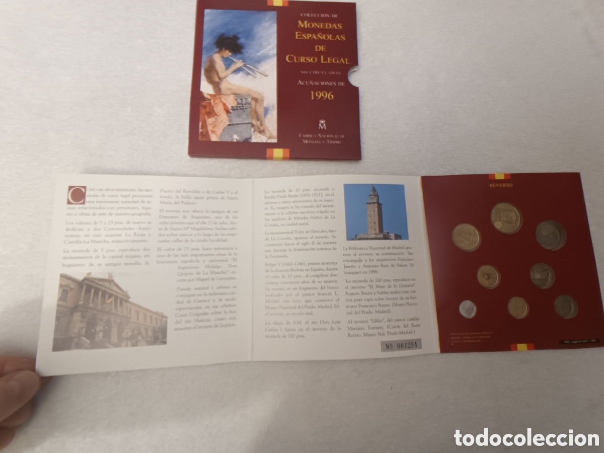 Monedas FNMT: 1996 MONEDAS ESPA&Ntilde;OLAS DE CURSO LEGAL