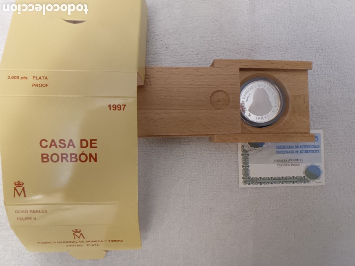 Monedas FNMT: 1997 FELIPE V, 1&ordf; SERIE CASA DE BORB&Oacute;N 2000 PESETAS