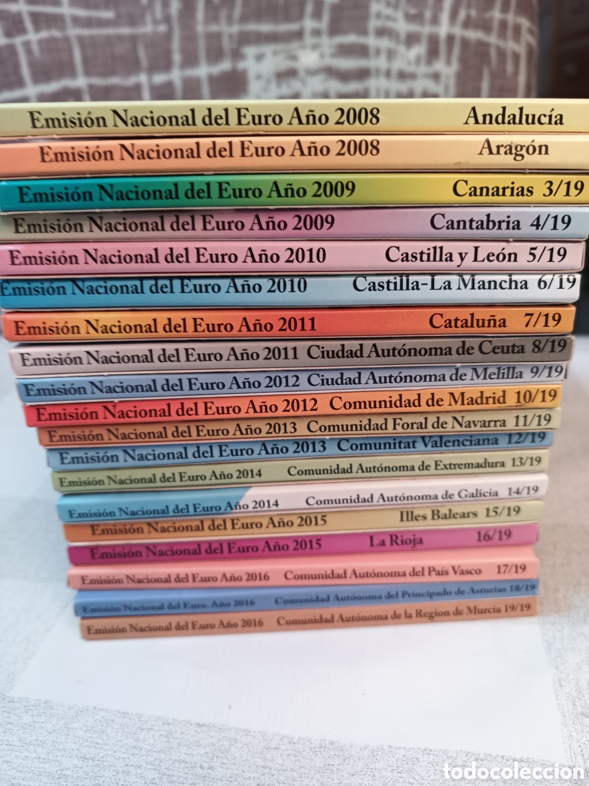 Monedas FNMT: 2008/2016, EMISI&Oacute;N NACIONAL DEL EURO, COLECCI&Oacute;N COMPLETA COMUNIDADES AUT&Oacute;NOMAS