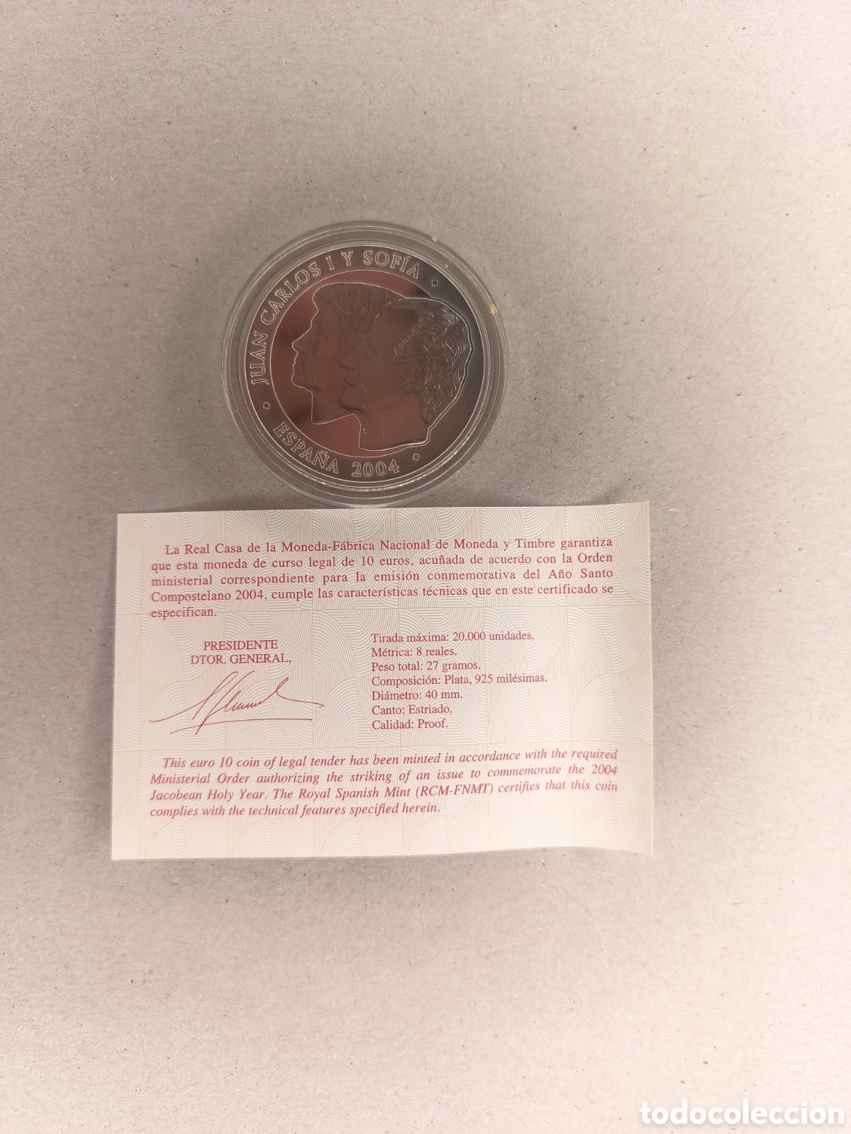 Monedas FNMT: 2004, XACOBEO GALICIA MONEDA DE 10&euro; EN PLATA - Foto 12