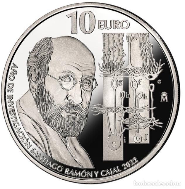 Monedas FNMT: FNMT. A&Ntilde;O INVES. RAM&Oacute;N Y CAJAL (2022) 8 REALES. 10 &euro; PLATA PROOF