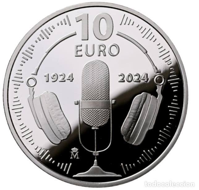 Monedas FNMT: FNMT CENTENARIO DE LA RADIO (2024) 8 REALES. Plata proof