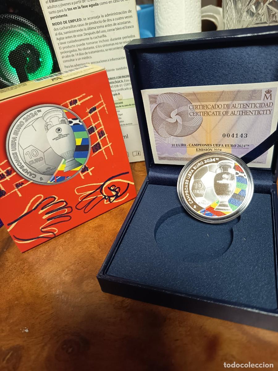 Monedas FNMT: MADRID G270/ CAMPEONES DE LA UEFA, EURO 2024, 8 REALES,PLATA