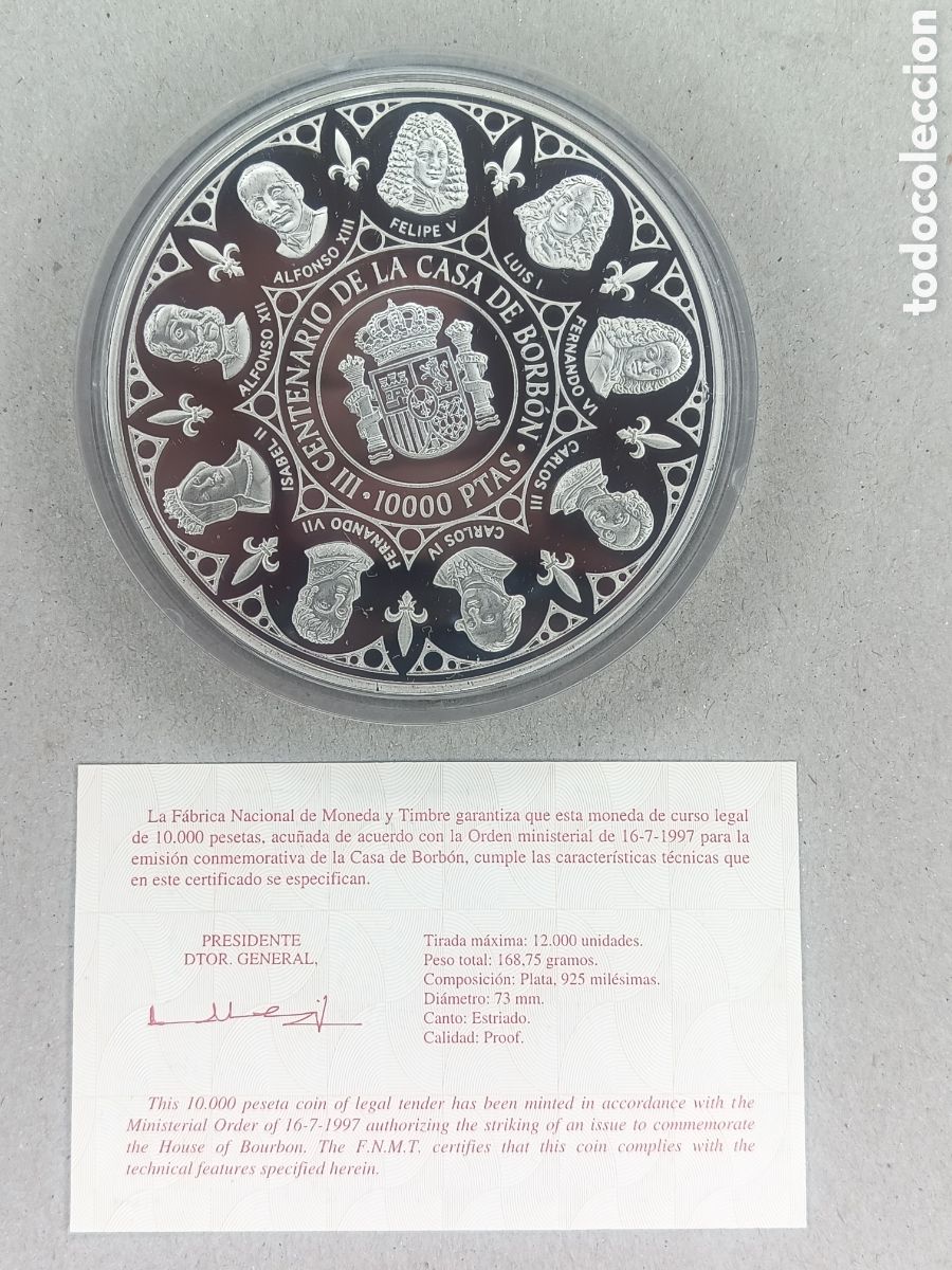Monedas FNMT: 1997, 1&ordf; SERIE CASA DE BORBONES EN PLATA - Foto 23