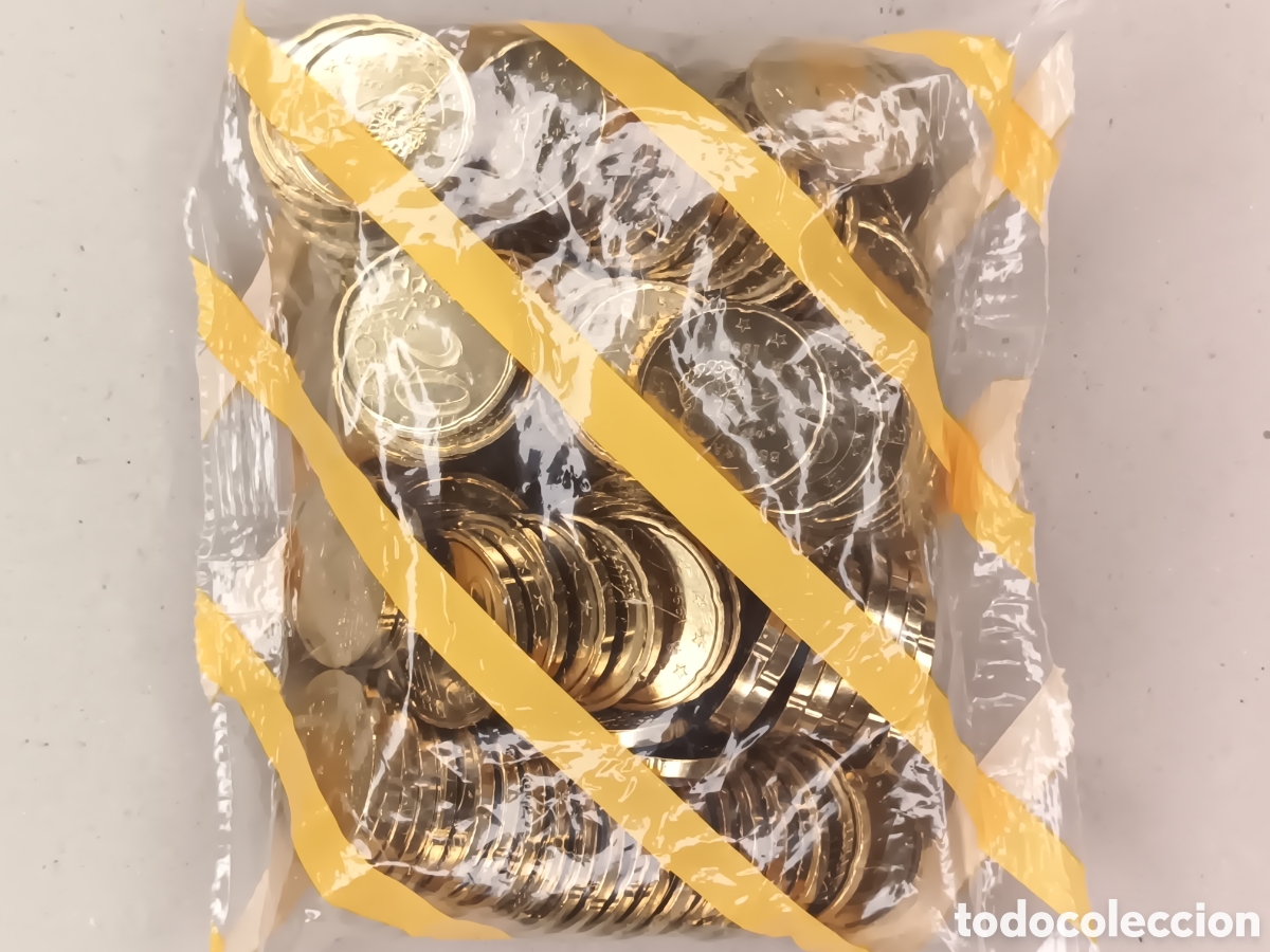 Monedas FNMT: 1999, 100 MONEDAS DE 20 C&Eacute;NTIMOS DE EURO EN BOLSA ORIGINAL Y SIN CIRCULAR.