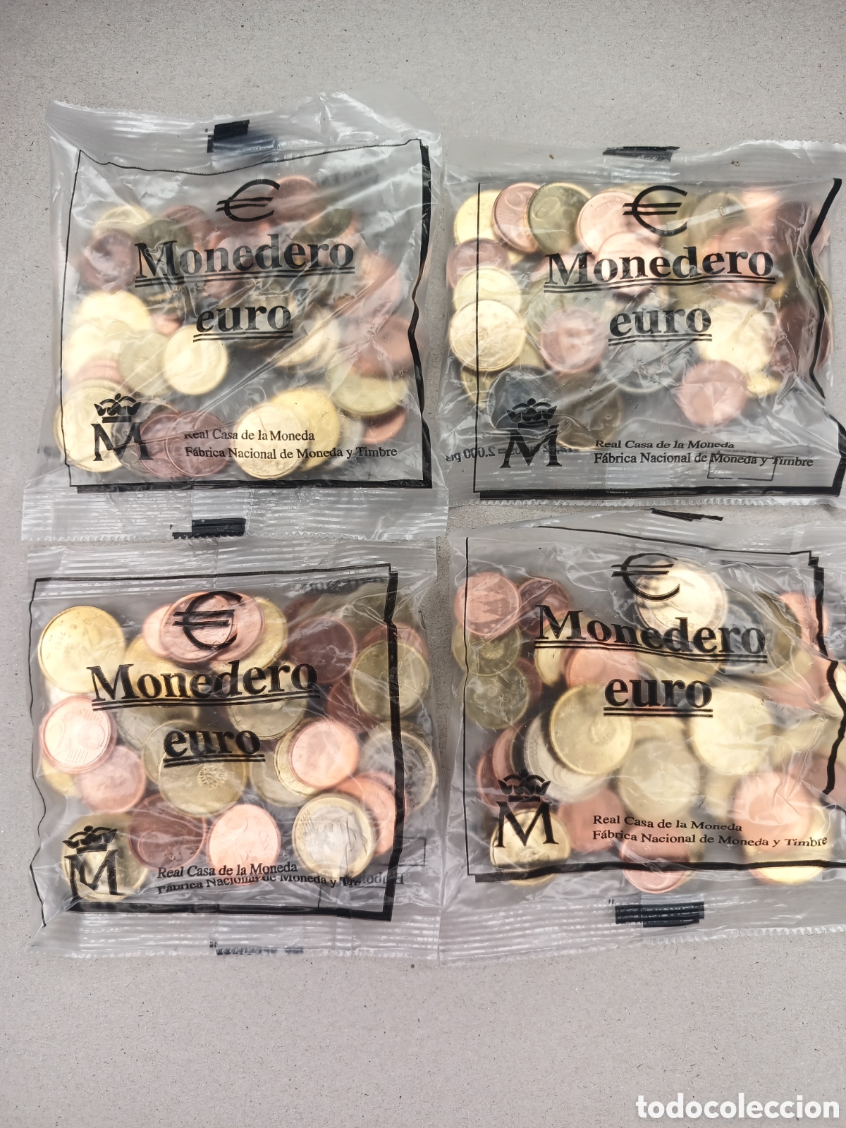 Monedas FNMT: 2001, PACK DE 4 MONEDEROS EURO