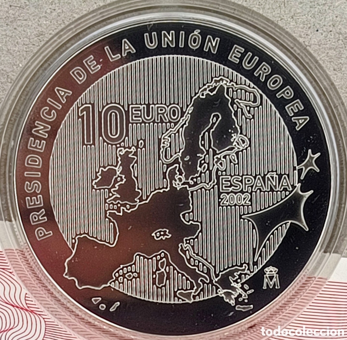 Monedas FNMT: 2002, ESPA&Ntilde;A PRESIDENCIA DE LA UNI&Oacute;N EUROPEA, MONEDA 10&euro; PLATA