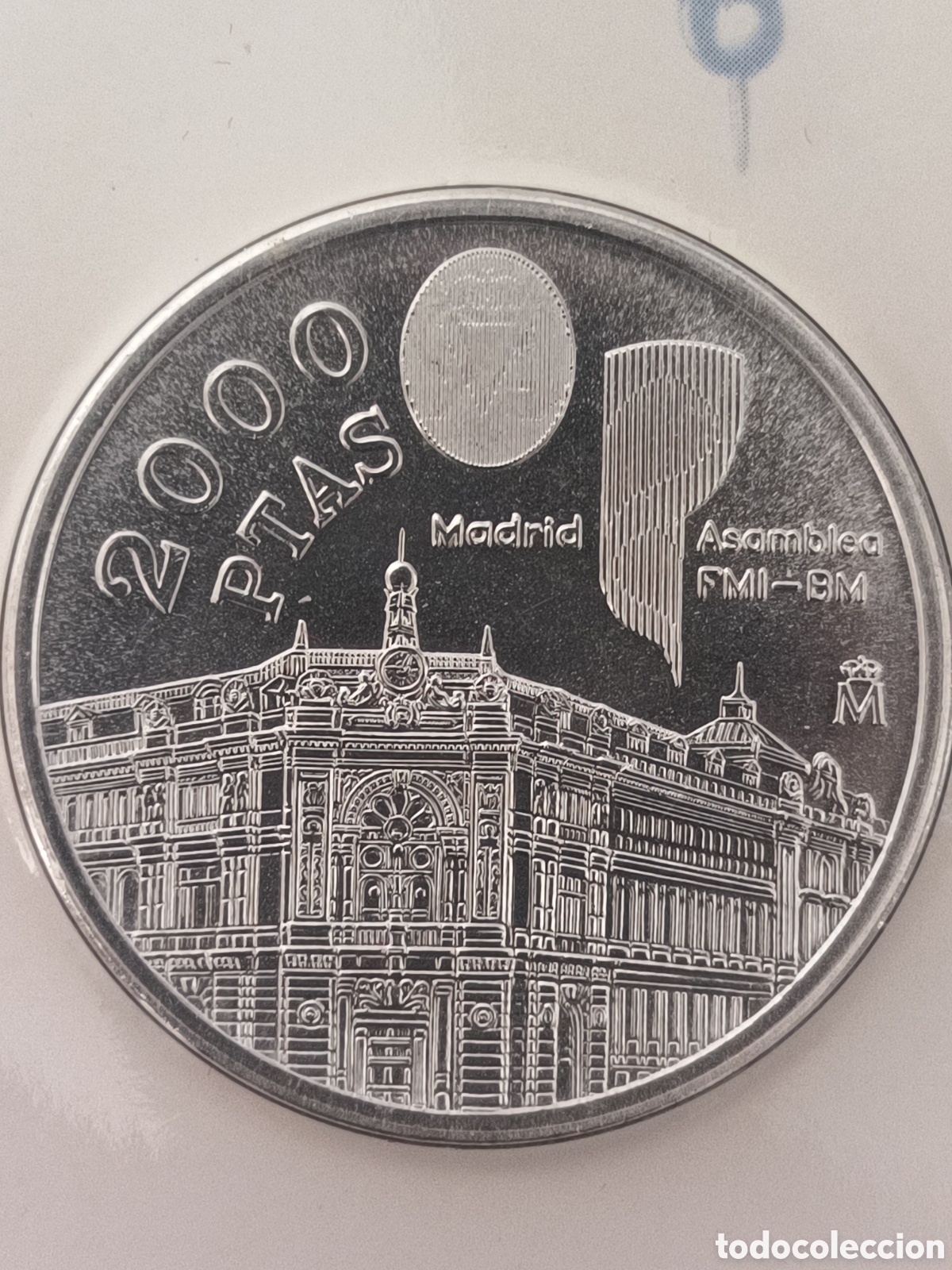 Monedas FNMT: 1994, CARTERA FNMT ASAMBLEA ANUAL FONDO MONETARIO INTERNACIONAL, MADRID ESPA&Ntilde;A, MONEDA 2000 PESETAS.