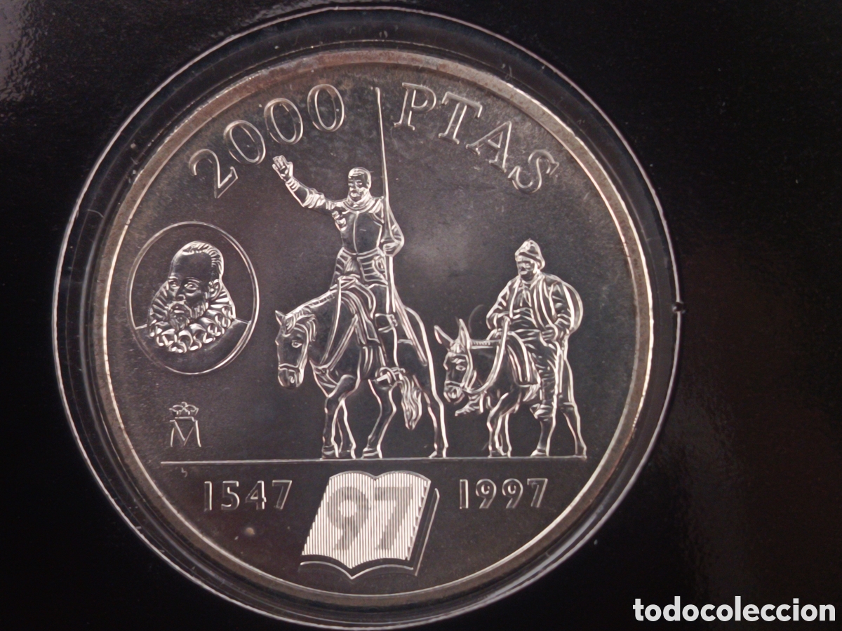 Monedas FNMT: 1997, CARTERA FNMT EL QUIJOTE, MONEDA DE 2000 PESETAS.
