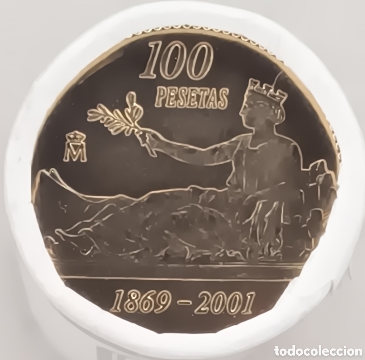 Monedas FNMT: 2001, CARTUCHO DE 25 MONEDAS DE 100 PESETAS SIN CIRCULAR