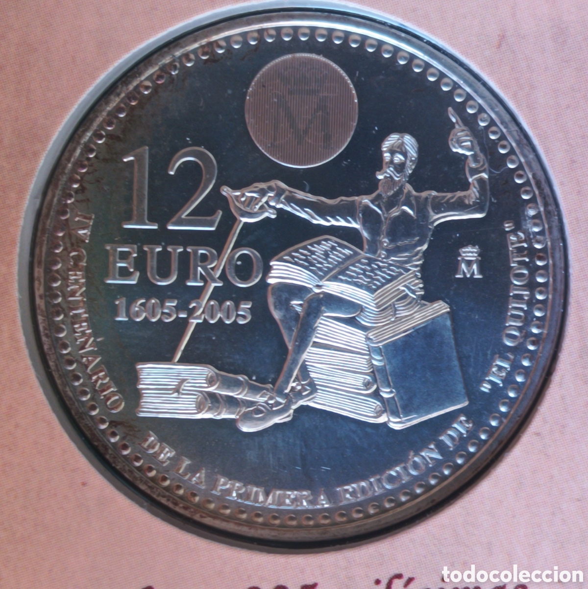 Monedas FNMT: 2005, CARTERA FNMT IV CENTENARIO DE &rdquo;EL QUIJOTE&rdquo;, MONEDAS DE 12&euro; + 2&euro;.